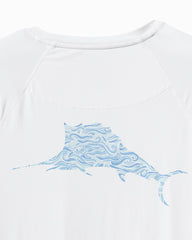 Big & Tall Chill Time Surf IslandZone Rash Guard - White