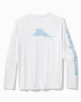 Big & Tall Chill Time Surf IslandZone Rash Guard - White