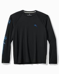 Big & Tall Chill Time Surf IslandZone Rash Guard - Jet Black