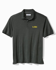 Big & Tall Collegiate Bay Stripe IslandZone Polo - LSU