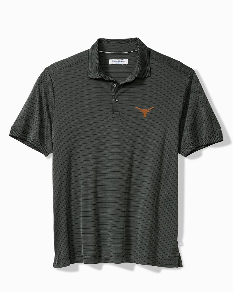 Big & Tall Collegiate Bay Stripe IslandZone Polo - Texas