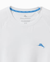 Big & Tall Chill Time Surf IslandZone Short-Sleeve Rash Guard - White
