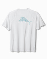 Big & Tall Chill Time Surf IslandZone Short-Sleeve Rash Guard - White