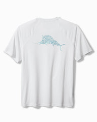Big & Tall Chill Time Surf IslandZone Short-Sleeve Rash Guard - White