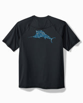 Big & Tall Chill Time Surf IslandZone Short-Sleeve Rash Guard - Jet Black