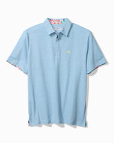 Big & Tall Positano Palms Five O'Clock IslandZone Polo - Vacation Blue Heather