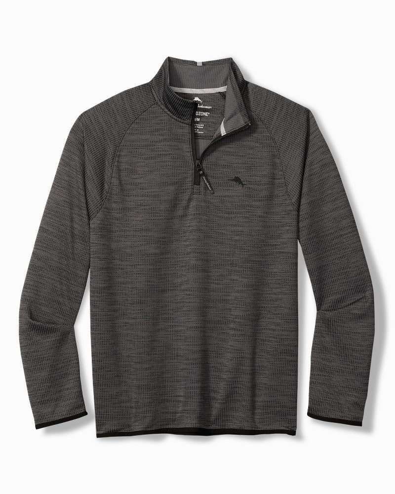 Big & Tall Palm Pro Half-Zip IslandZone Sweatshirt - Black