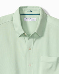 Big & Tall San Lucio Sol Stripe Stretch Knit Shirt - Silky Green