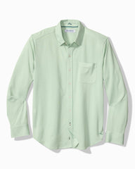 Big & Tall San Lucio Sol Stripe Stretch Knit Shirt - Silky Green