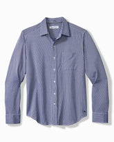 Big & Tall San Lucio Sol Stripe Stretch Knit Shirt - Kingdom Blue