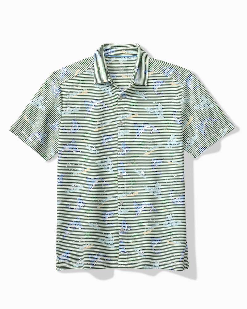 Big & Tall Costa Wave Del Marlin IslandZone Camp Shirt - Tropical Fern