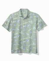 Big & Tall Costa Wave Del Marlin IslandZone Camp Shirt - Tropical Fern