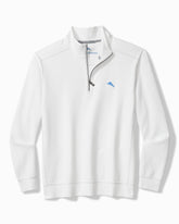 Big & Tall Montego Beach Half-Zip Sweatshirt - White