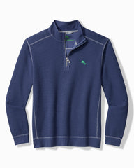 Big & Tall Montego Beach Half-Zip Sweatshirt - Island Navy