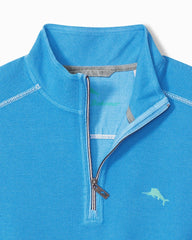 Big & Tall Montego Beach Half-Zip Sweatshirt - Med Blueberry