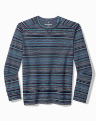 Big & Tall San Felipe Stripe Baja Abaco Sweater - Coastline