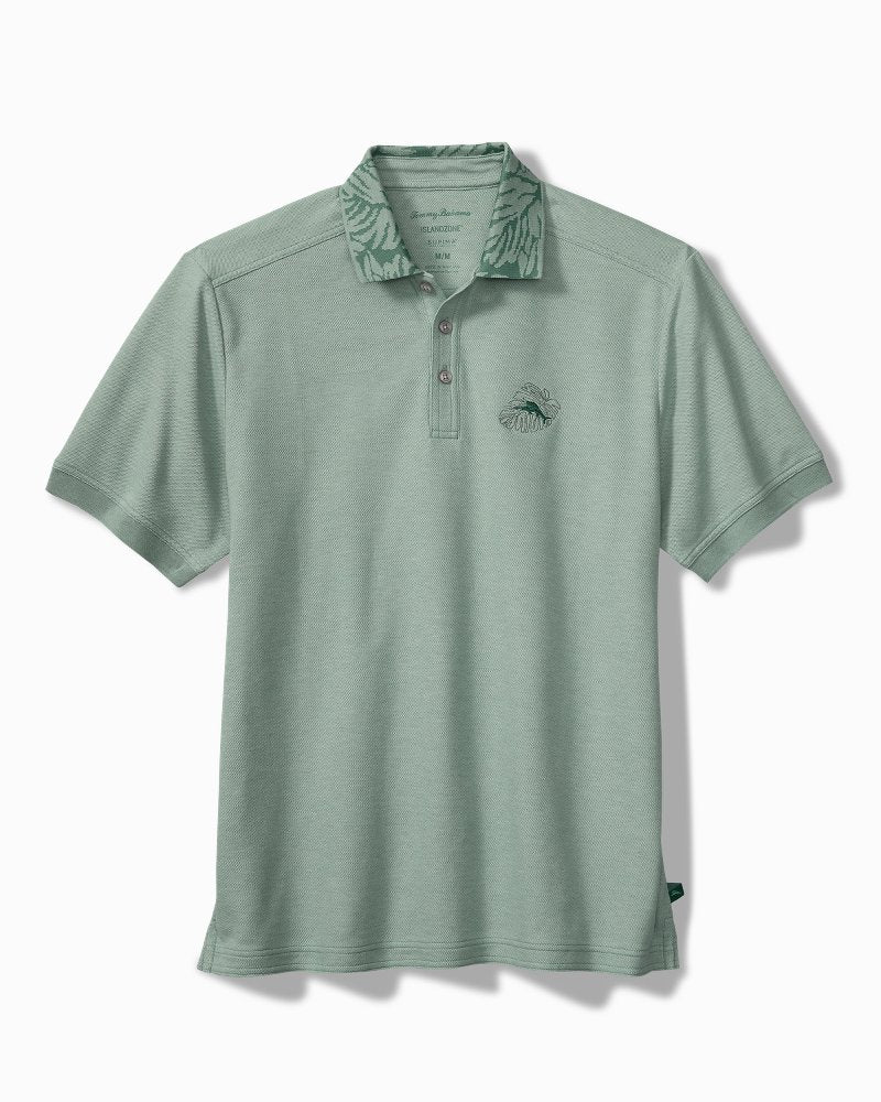 Big & Tall Emfielder Palms IslandZone Polo - Aquifer Heather