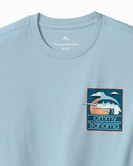 Big & Tall Marlin View Graphic T-Shirt - Silvery Blue