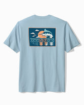 Big & Tall Marlin View Graphic T-Shirt - Silvery Blue