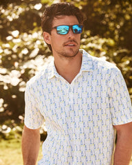 Big & Tall Emfielder Caddies & Cocktails IslandZone Polo - White