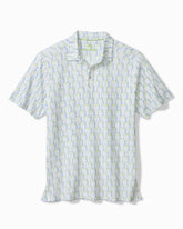Big & Tall Emfielder Caddies & Cocktails IslandZone Polo - White