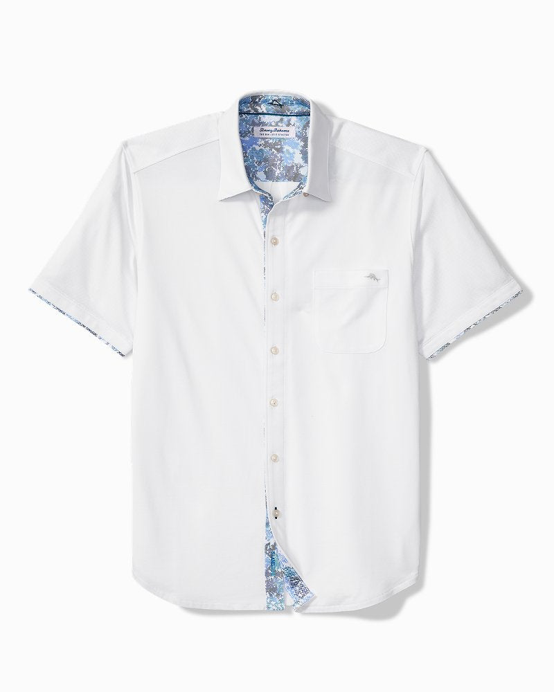Big & Tall San Lucio Valega Happy Hour Stretch Knit Shirt - White