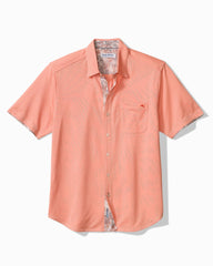 Big & Tall San Lucio Valega Happy Hour Stretch Knit Shirt - Dark Coral