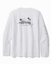 Big & Tall Chill Time Bay IslandZone Long-Sleeve Rash Guard - Bright White