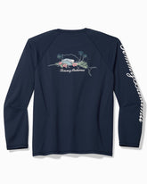 Big & Tall Chill Time Bay IslandZone Long-Sleeve Rash Guard - Maritime