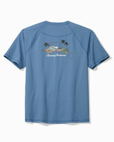 Big & Tall Chill Time Bay IslandZone Short-Sleeve Rash Guard - Infinity Sky