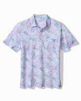 Big & Tall San Lucio Frond Fall Stretch-Knit Polo - Paisley Purple