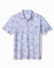 Big & Tall San Lucio Frond Fall Stretch-Knit Polo - Paisley Purple