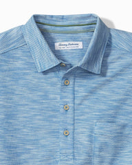 Big & Tall San Lucio Tides Stretch Knit Polo - Blue Surf