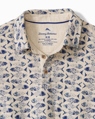 Big & Tall Sardinia Soiree Stretch-Linen Polo - Natural