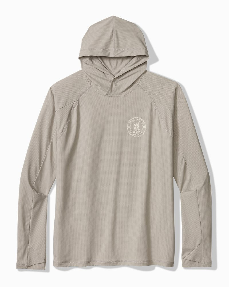 Big & Tall Chill Time Drifter IslandZone Rash Guard Hoodie - Paloma