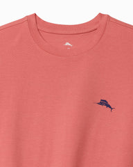 Big & Tall Marlin Waves Graphic T-Shirt - Red Sunset