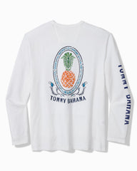 Big & Tall Piña Cabana Long-Sleeve Lux T-Shirt - White
