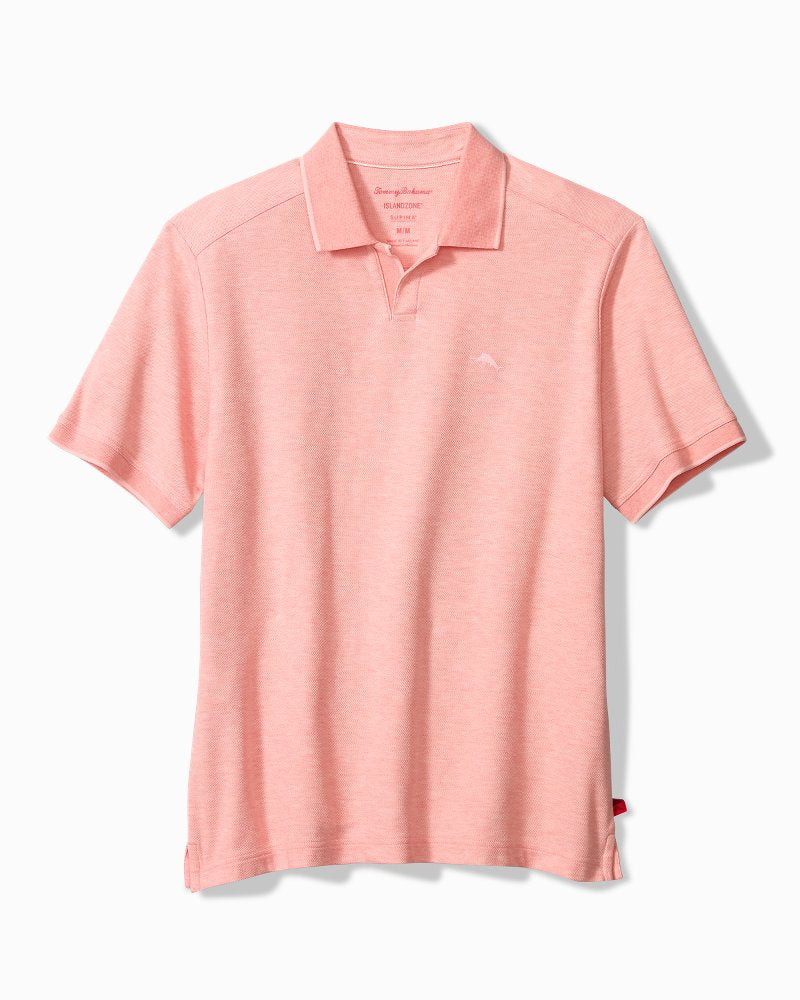 Big & Tall Emfielder Johnny Collar IslandZone Polo - Passion Peach Heather