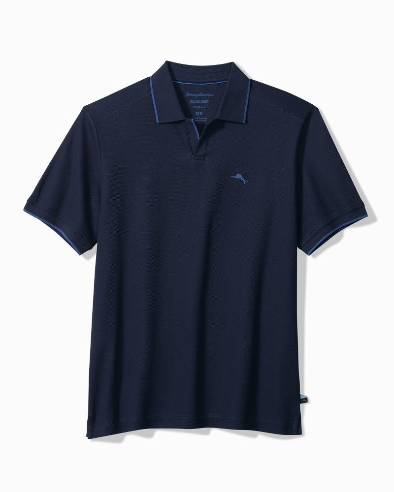 Big & Tall Emfielder Johnny Collar IslandZone Polo - Blue Note
