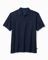 Big & Tall Emfielder Johnny Collar IslandZone Polo - Blue Note