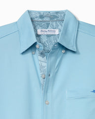 Big & Tall San Lucio Villa Evora Five O'Clock Stretch Knit Shirt - Air Blue