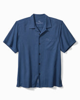 Big & Tall Coastal Breeze Check IslandZone Camp Shirt - Dockside Blue