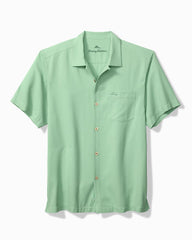 Big & Tall Coastal Breeze Check IslandZone Camp Shirt - Zephyr Green