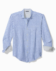 Big & Tall Cabana Breezer Linen Long-Sleeve Shirt - Coastline