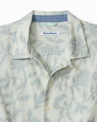Big & Tall Vinca Vines Cotton-Blend Camp Shirt - Cold Air