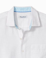 Big & Tall Paradisio Plaid Linen Long-Sleeve Shirt - White