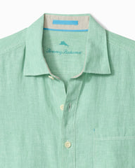 Big & Tall Paradise Breezer Linen Long-Sleeve Shirt - Light Neptune Green