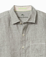 Big & Tall Paradise Breezer Linen Long-Sleeve Shirt - Tea Leaf