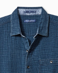 Big & Tall Beachside Cotton Cruiser Shirt - Indigo