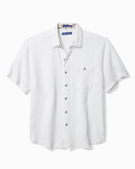Big & Tall Beachside Cotton Cruiser Shirt - White